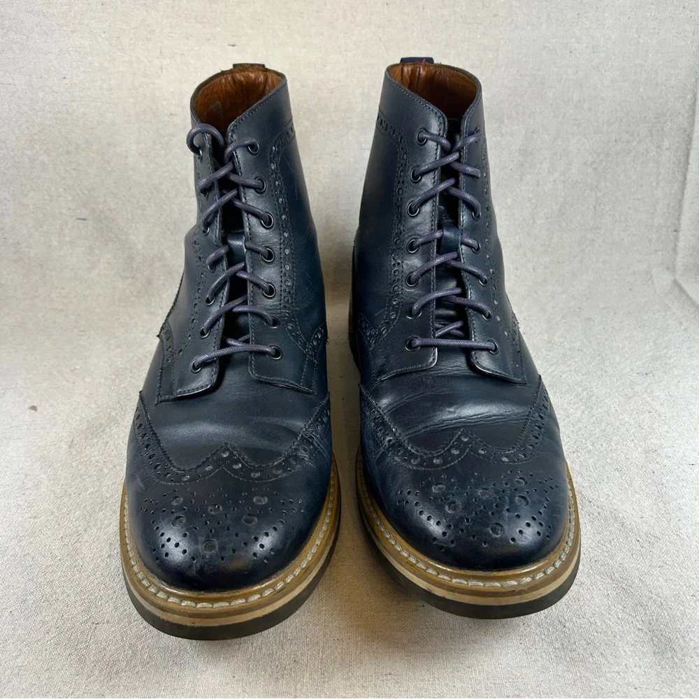 Aldo Mr. B Gentleman's Boutique Men’s 12 (46) Navy Blue 'Blake' Oxford Boots